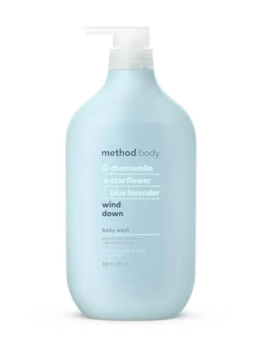 Method Body Wash Wind Down 28 oz | Calming Chamomile & Lavender for Relaxing Cleanse - main product image