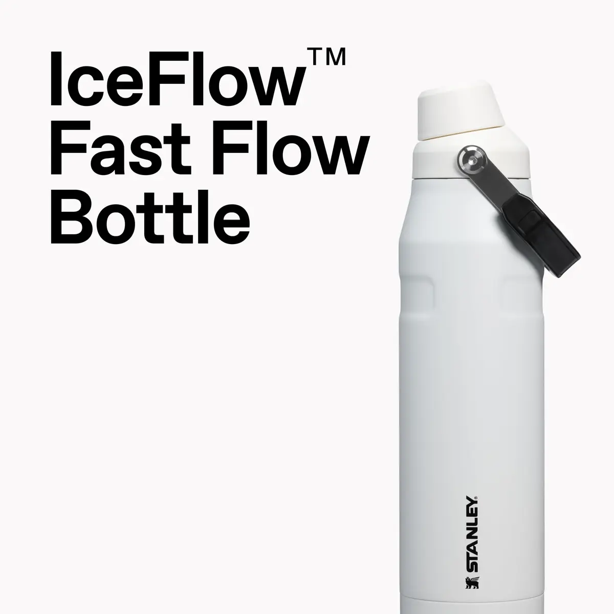 STANLEY IceFlow Fast Flow Bottle, 24 oz, Tigerlily | Leakproof Stainless Steel Hydration - view 2