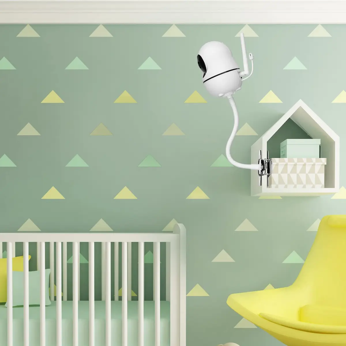 iTODOS Baby Monitor Mount Compatible with HelloBaby HB65/HB6550/HB6558/HB66/HB248,ANMEATE SM935E/SM650 | Portable, Adjustable Baby Camera Mount - view 9
