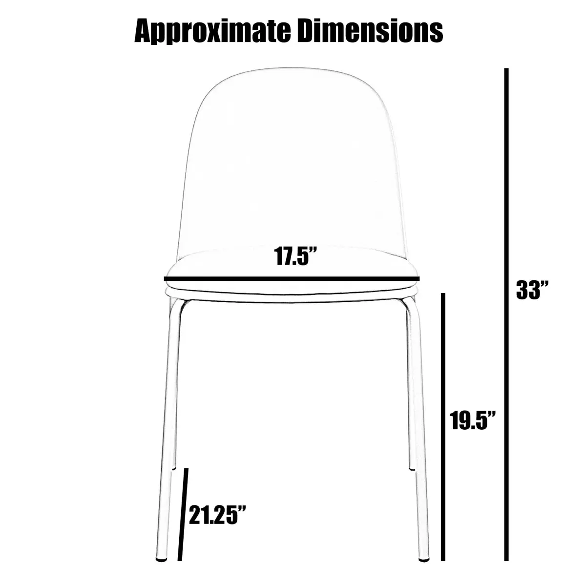 2xhome Modern Stackable Armless Dining Chairs | Plastic Shell Seat with PU Leather Cushion, Gray - view 2