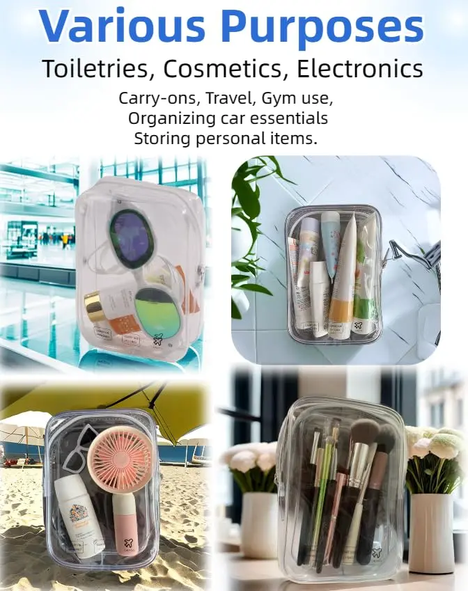 CALYGO TSA Approved Clear Toiletry Bag 1 Quart (156 ml) | Compact & Leak-Resistant for International Travel - view 7