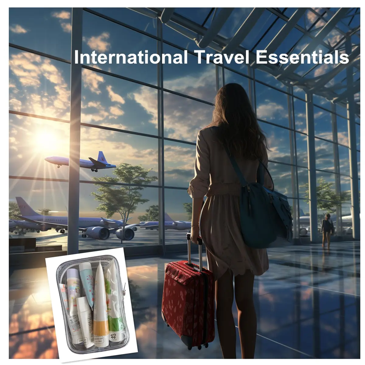 CALYGO TSA Approved Clear Toiletry Bag 1 Quart (156 ml) | Compact & Leak-Resistant for International Travel - view 5