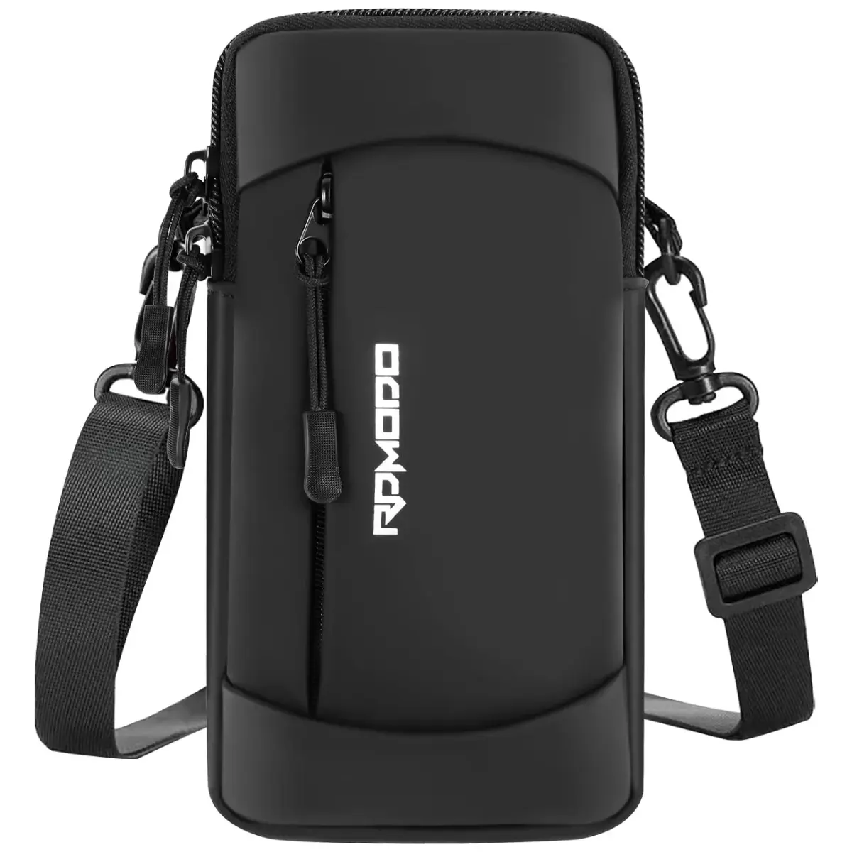 RDMODO Running Armband Phone Holder with Crossbody Strap, 19cm (7.5 Inch) Black | Universal Fit for Most Phones - main product image