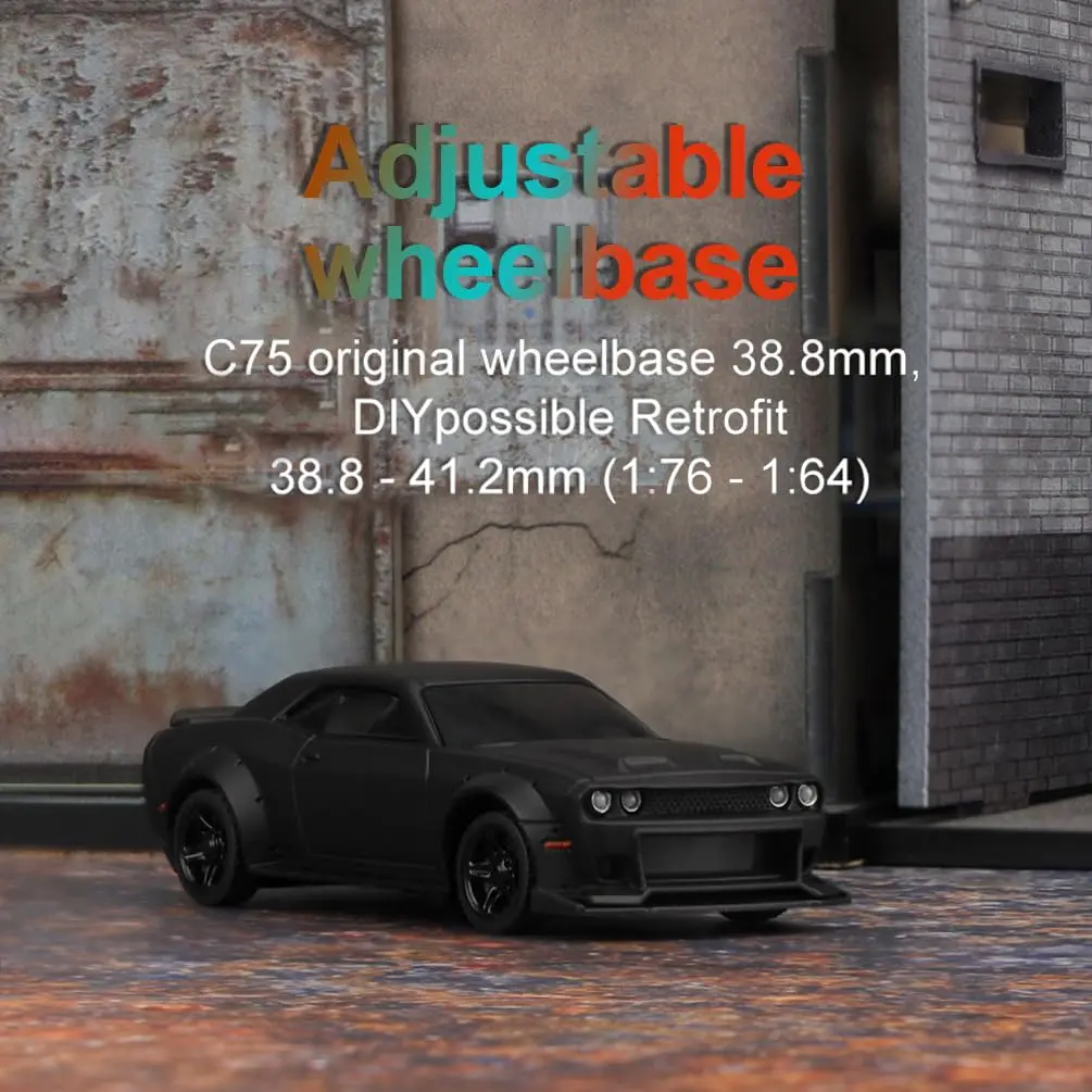 havcybin 1:76 Scale RC Sport Car | Remote Control Mini Model with DIY Shells & Lights - view 4