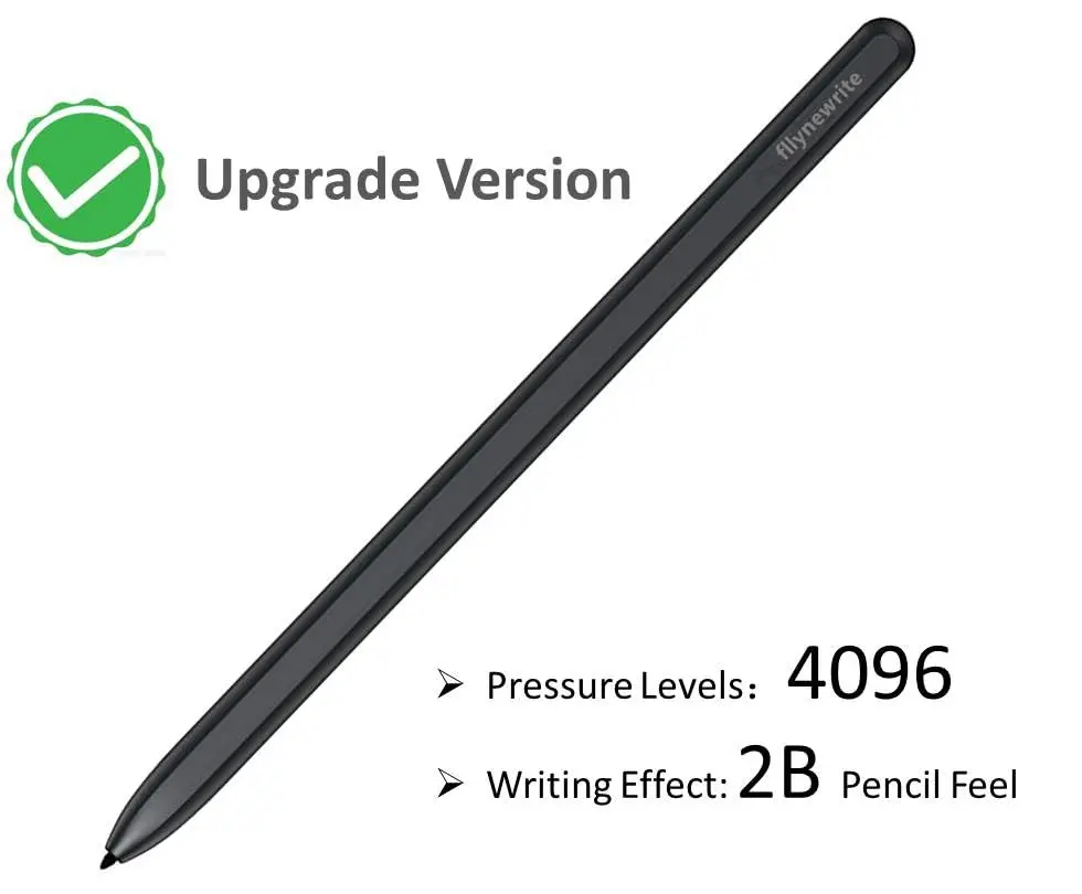 fllynewrite EMR Digital Stylus Pen for Remarkable 1/2, Kindle Scribe, Galaxy Tab S7/S8/S9 — 4,096 Pressure Levels, Black - view 3