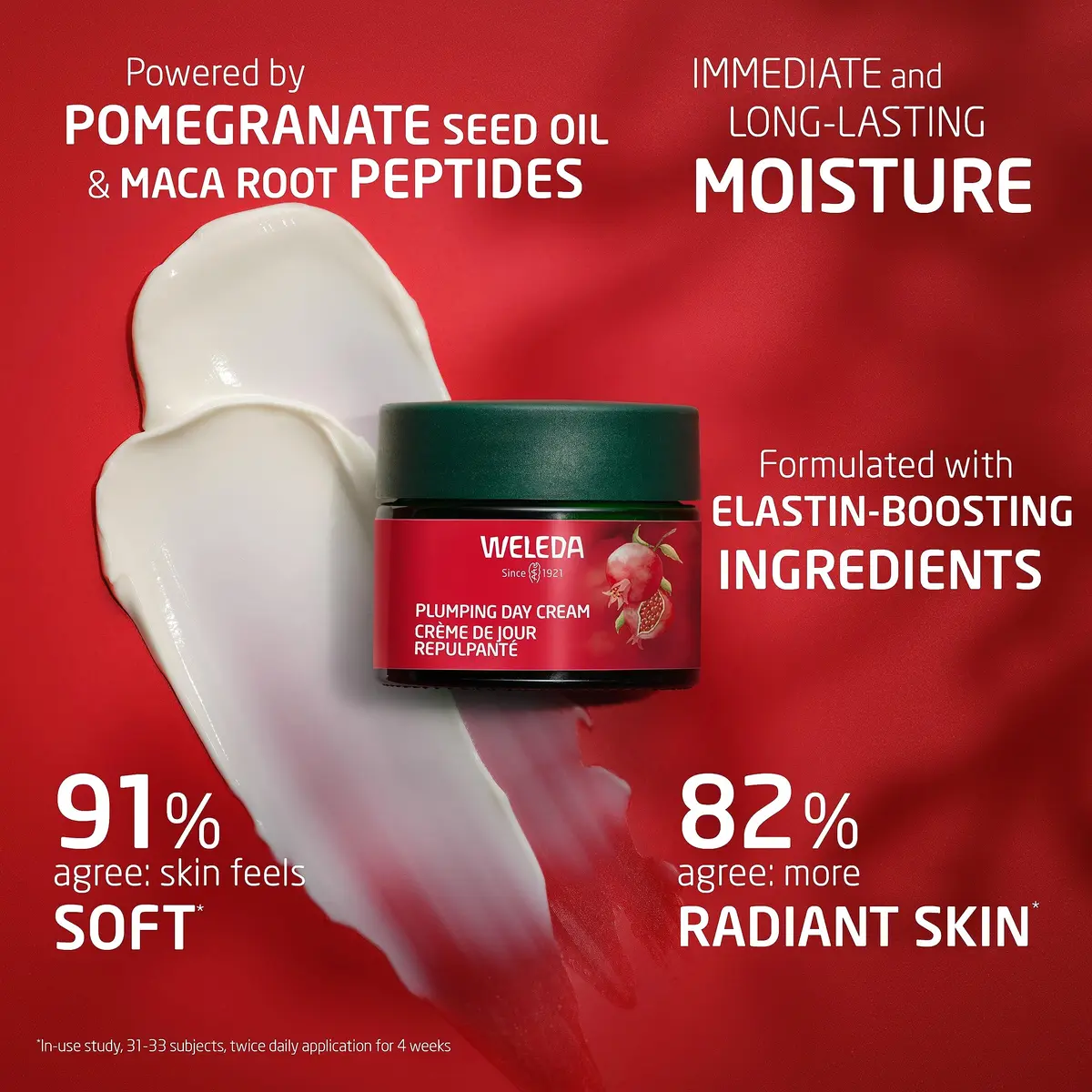 Weleda Face Care Plumping Day Cream 1.3 Fl Oz | Plant Rich Moisturizer with Pomegranate & Maca Root Peptides - view 3