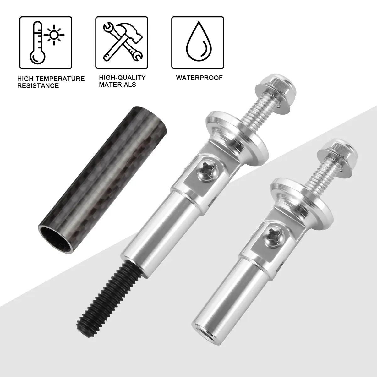 TOMALL Car Adjustable Bumper Support Strut Rod 45mm | Universal Aluminum & Carbon Fiber for Vehicle Enhancement - view 3