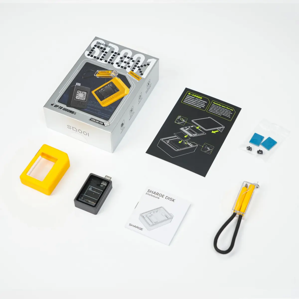 SHARGE Disk M.2 NVMe SSD Enclosure with Active Cooling System, 22.3mm (2230) | 10Gbps USB-C 3.2 Gen2 - view 9