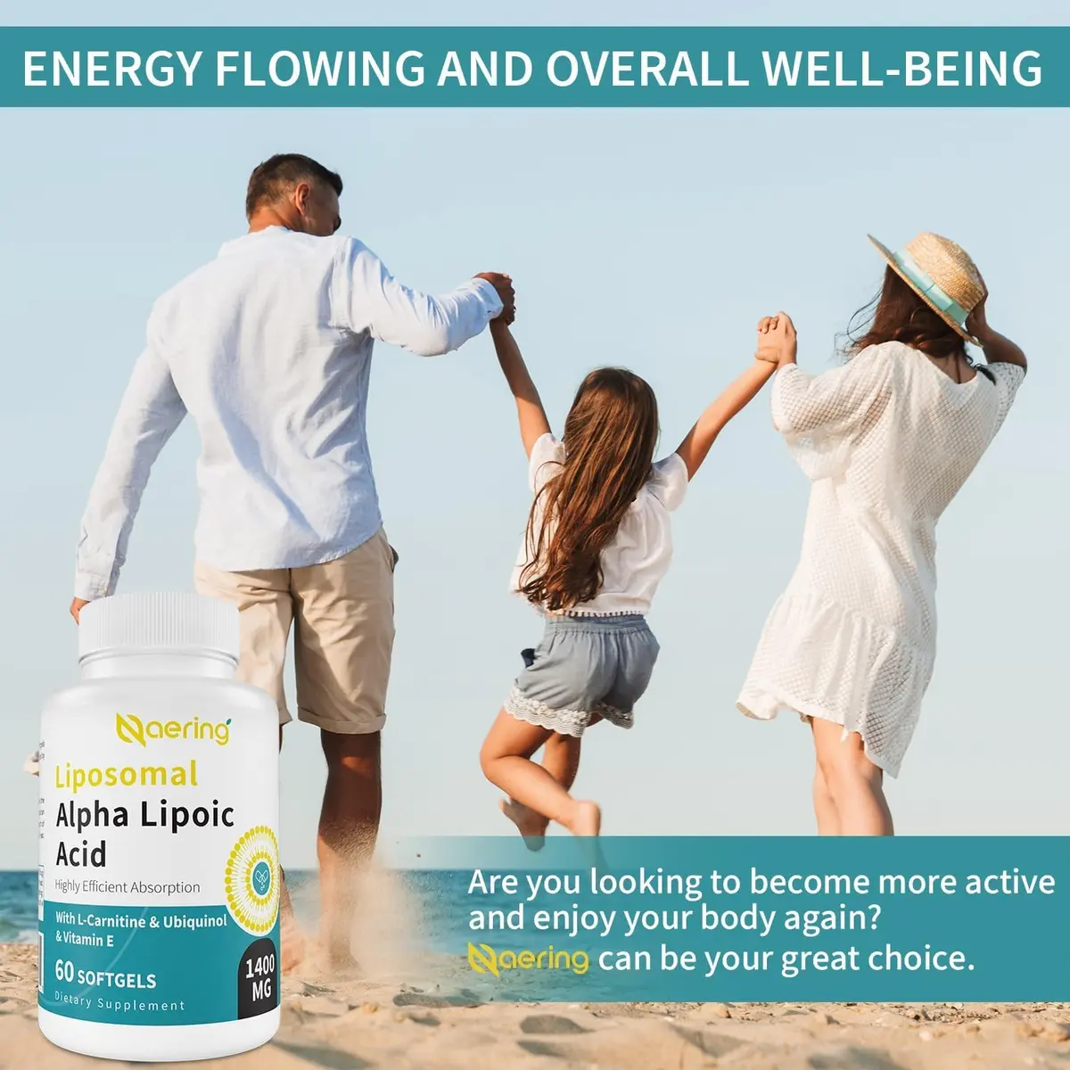 Naering Liposomal Alpha Lipoic Acid 1400mg Softgels | High Dose Antioxidant Support for Adults - view 7