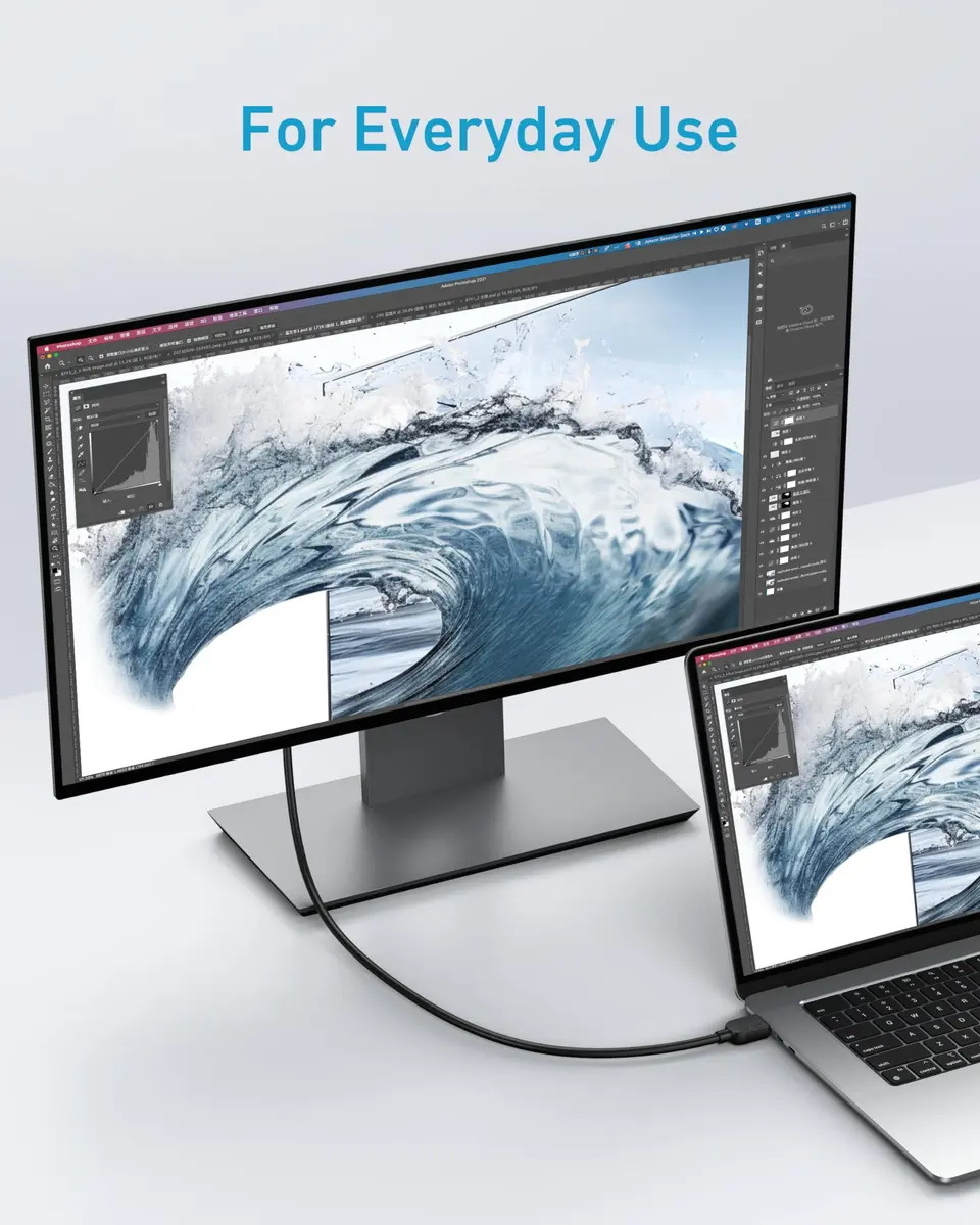 Anker HDMI 2.1 Cable 3ft | 8K@60Hz, 4K@120Hz, 48Gbps Certified, Ultra High-Speed - view 5
