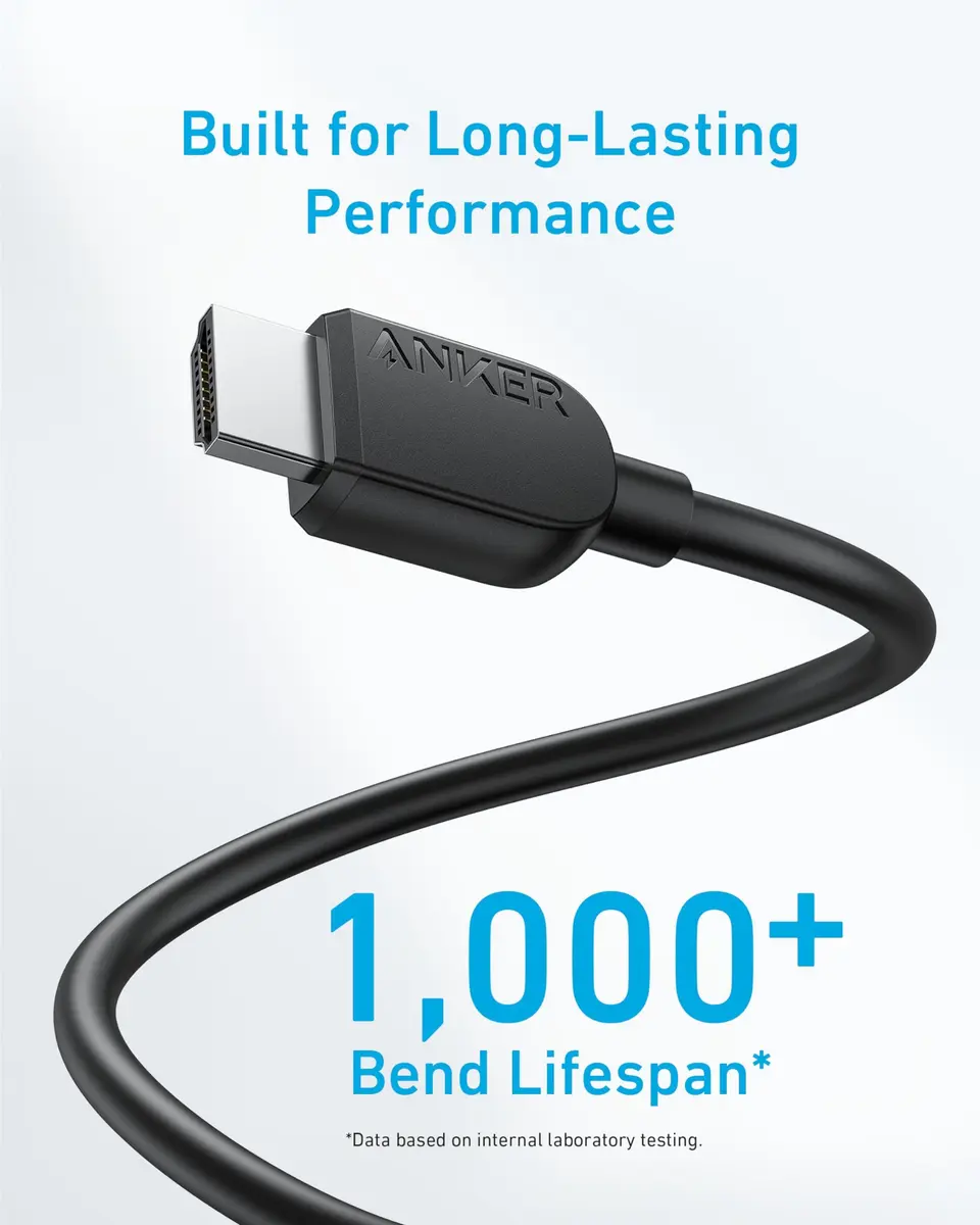 Anker HDMI 2.1 Cable 3ft | 8K@60Hz, 4K@120Hz, 48Gbps Certified, Ultra High-Speed - view 4