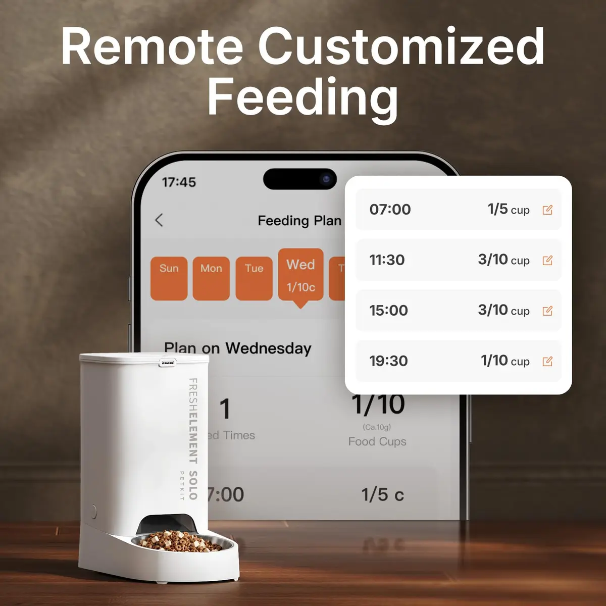 PETKIT Automatic Pet Feeder 3L | WiFi App Control with Triple Fresh-Lock System - view 3