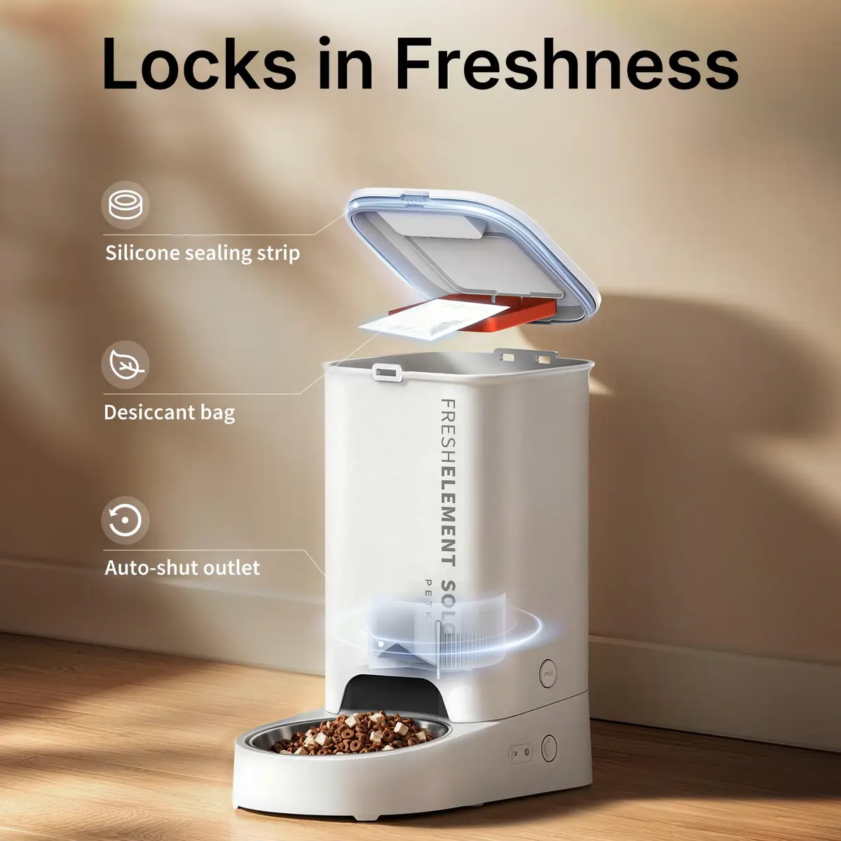 PETKIT Automatic Pet Feeder 3L | WiFi App Control with Triple Fresh-Lock System - view 4