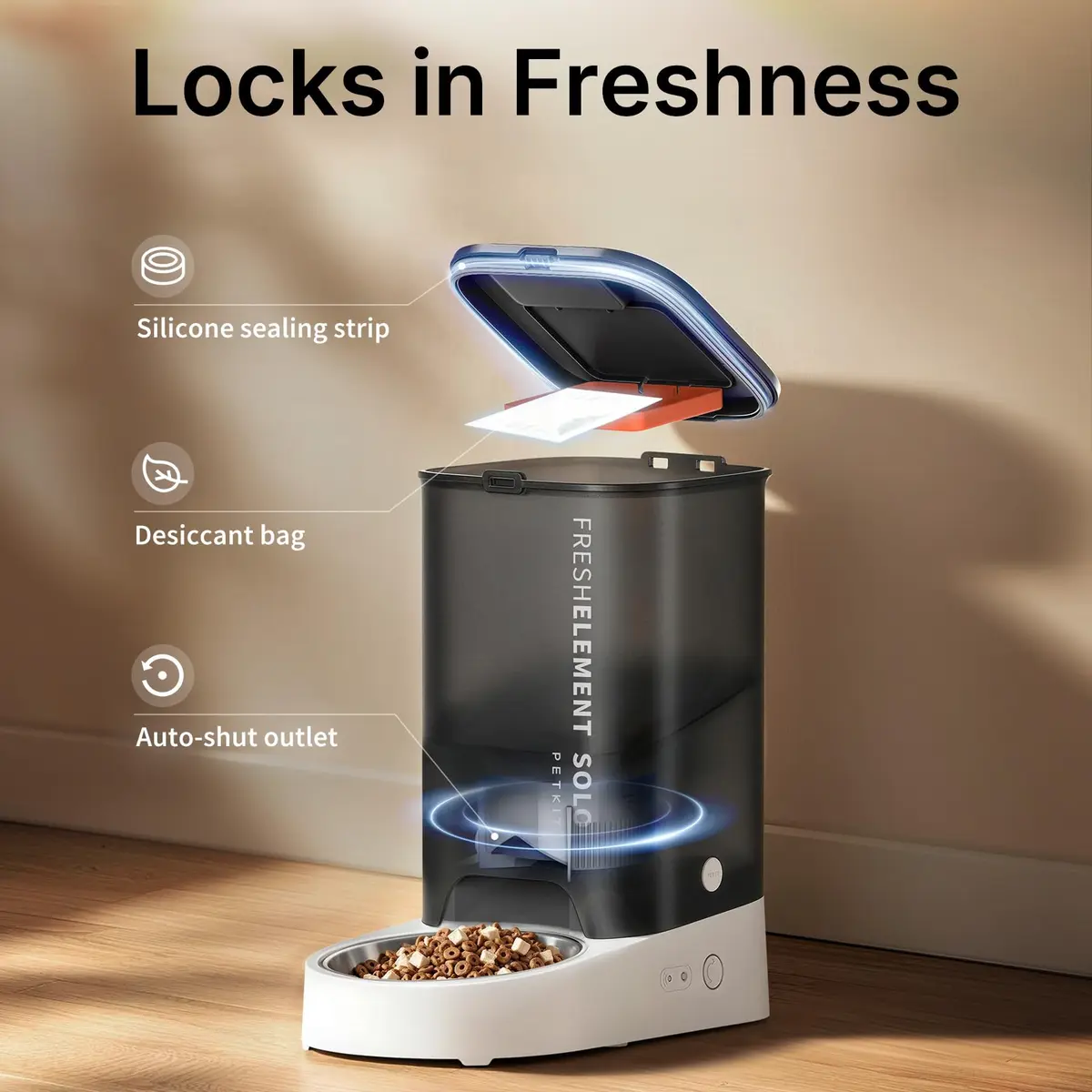 PETKIT Automatic Cat & Dog Feeder 3L | WiFi App Control, Schedule & Fresh-Lock System - view 4