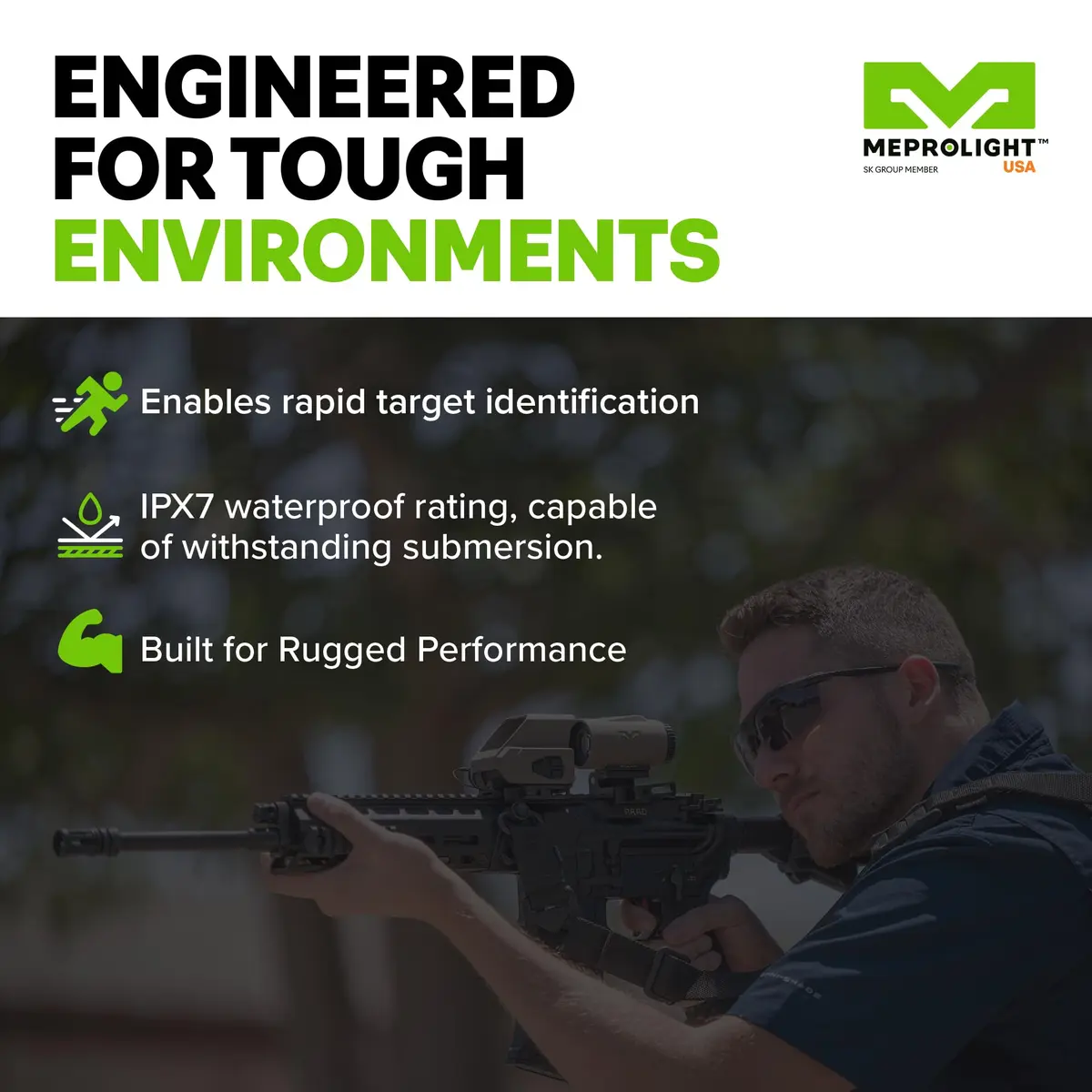 Meprolight Mepro MMX3 Red Dot Magnifier 3X | Compact, Weatherproof Aim Scope, No Battery Needed - view 4