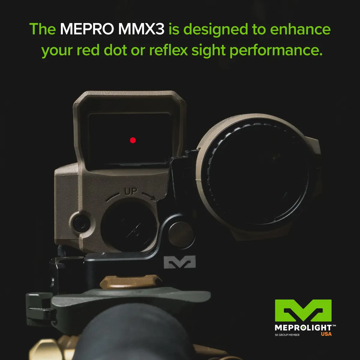 Meprolight Mepro MMX3 Red Dot Magnifier 3X | Compact, Weatherproof Aim Scope, No Battery Needed - view 6