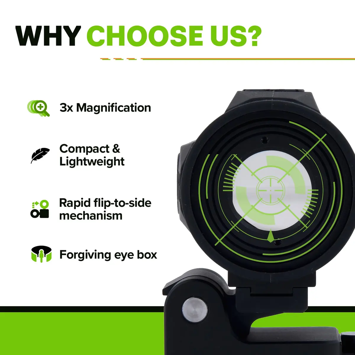 Meprolight Mepro MMX3 Red Dot Magnifier 3X | Compact, Weatherproof Aim Scope, No Battery Needed - view 2