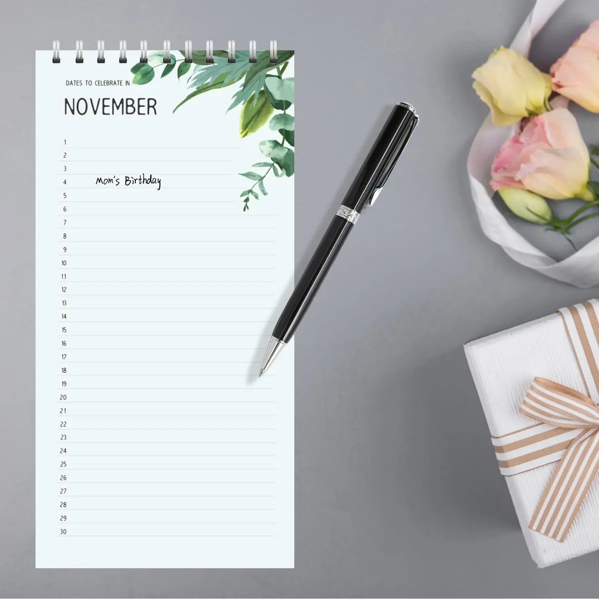 Mageeki Perpetual Calendar 5"x10" Wall Calendar for Important Dates & Birthdays | Durable Spiral Design - view 3