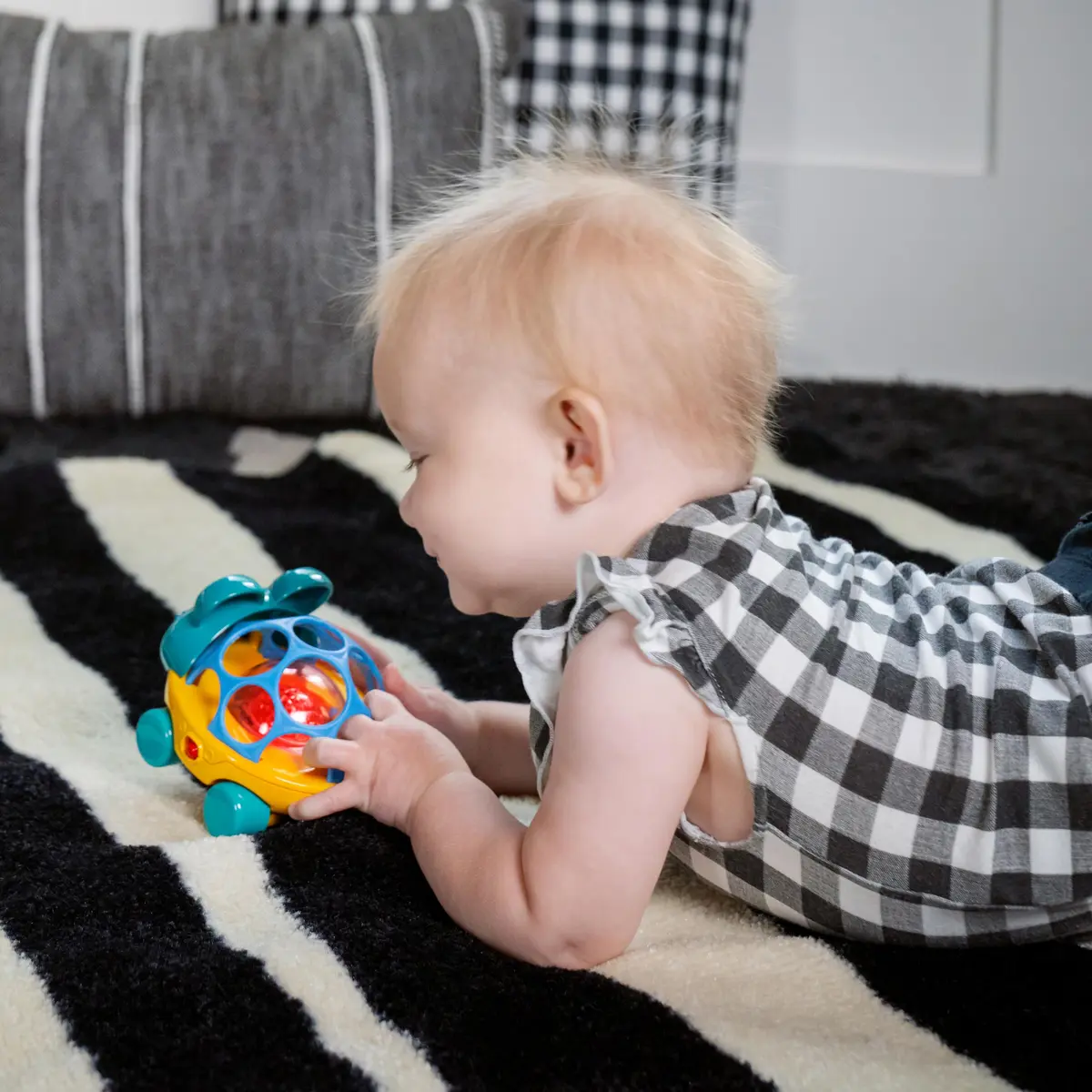 Baby Einstein Curious Car Neptune Oball Toy Car & Rattle 9.5cm (3.7in) | Lights & Rattle for 3+ Months - view 2