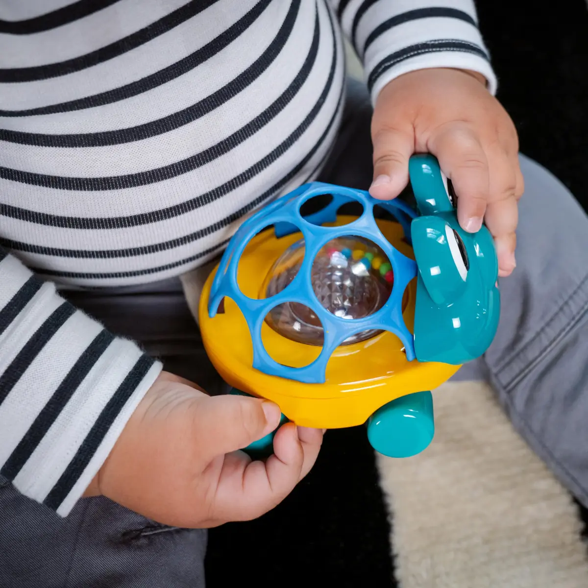 Baby Einstein Curious Car Neptune Oball Toy Car & Rattle 9.5cm (3.7in) | Lights & Rattle for 3+ Months - view 3