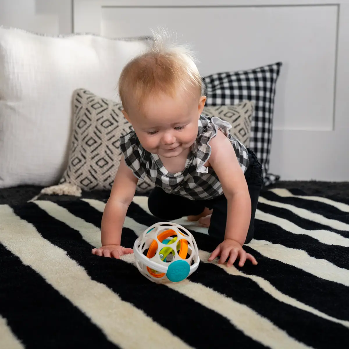 Baby Einstein Grip & Spin Oball Rattle Toy, BPA Free, 0+ Months | 10cm (4 inch) Diameter - view 4