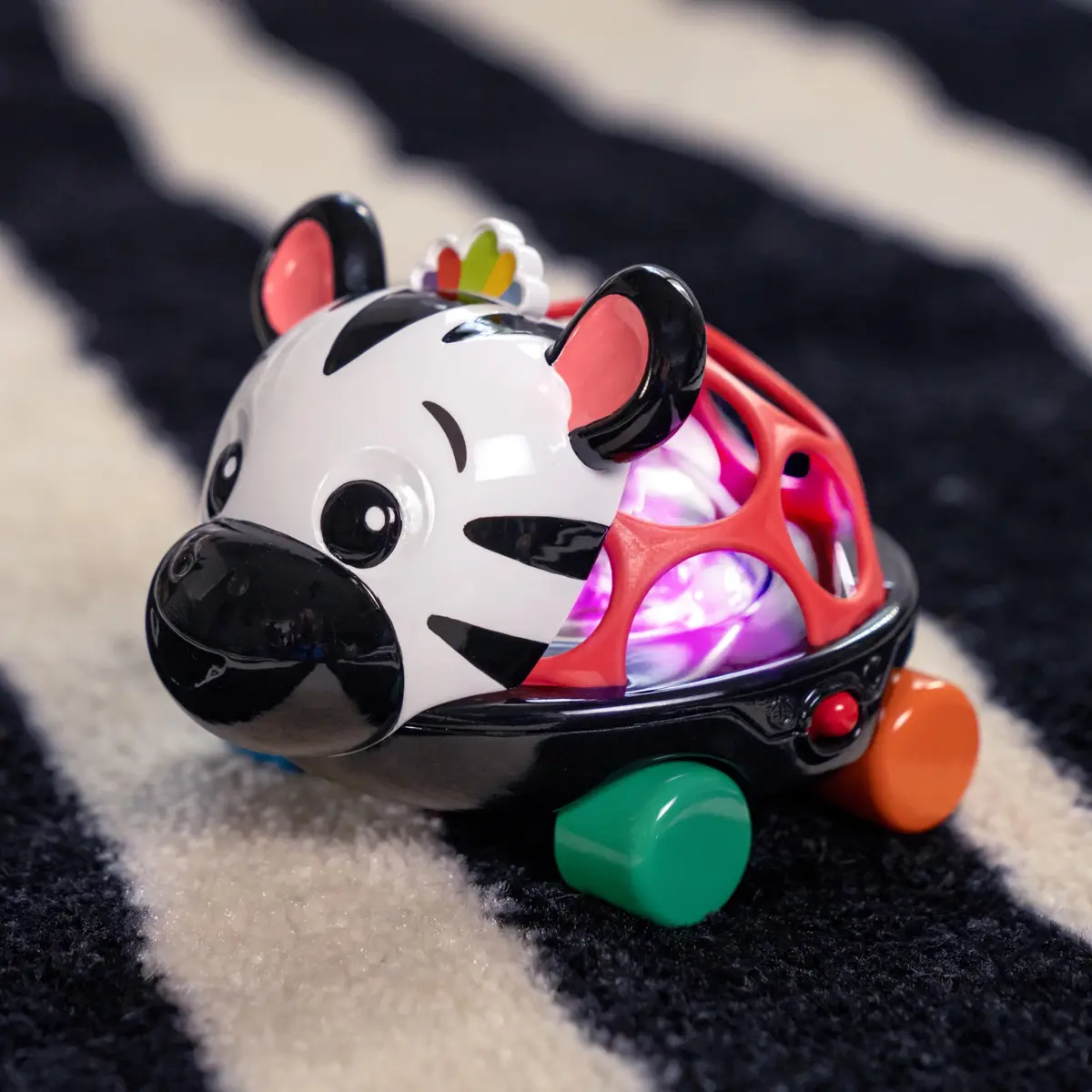 Baby Einstein Curious Car Zen Oball Toy Car & Rattle, Light Up, Ages 3 Months+ | Flexible, Grippable, Sensory Discovery - view 7