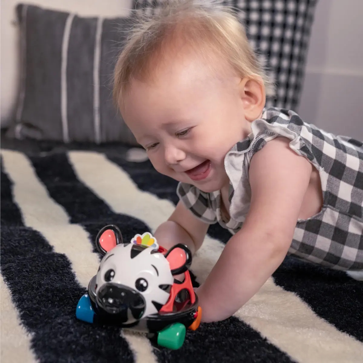 Baby Einstein Curious Car Zen Oball Toy Car & Rattle, Light Up, Ages 3 Months+ | Flexible, Grippable, Sensory Discovery - view 8