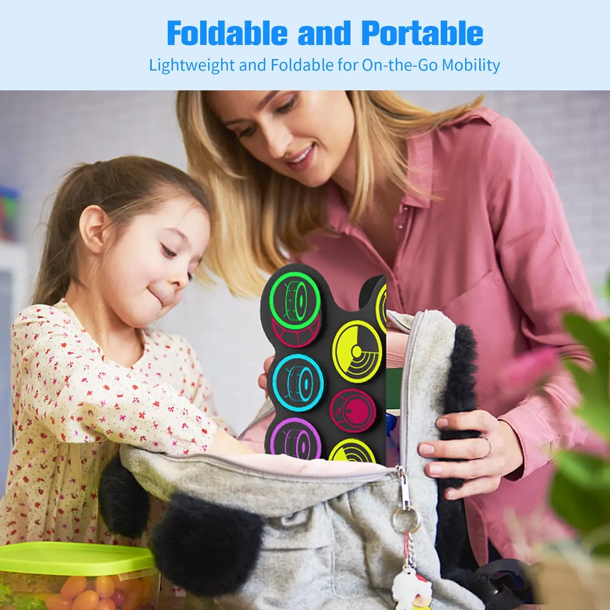 Miortior Electronic Drum Set, 10 Pads Roll-up Drum Practice Pad with Drums & Sticks, Built-in Speakers, Headphone Jack, Great Gift for Kids - view 7
