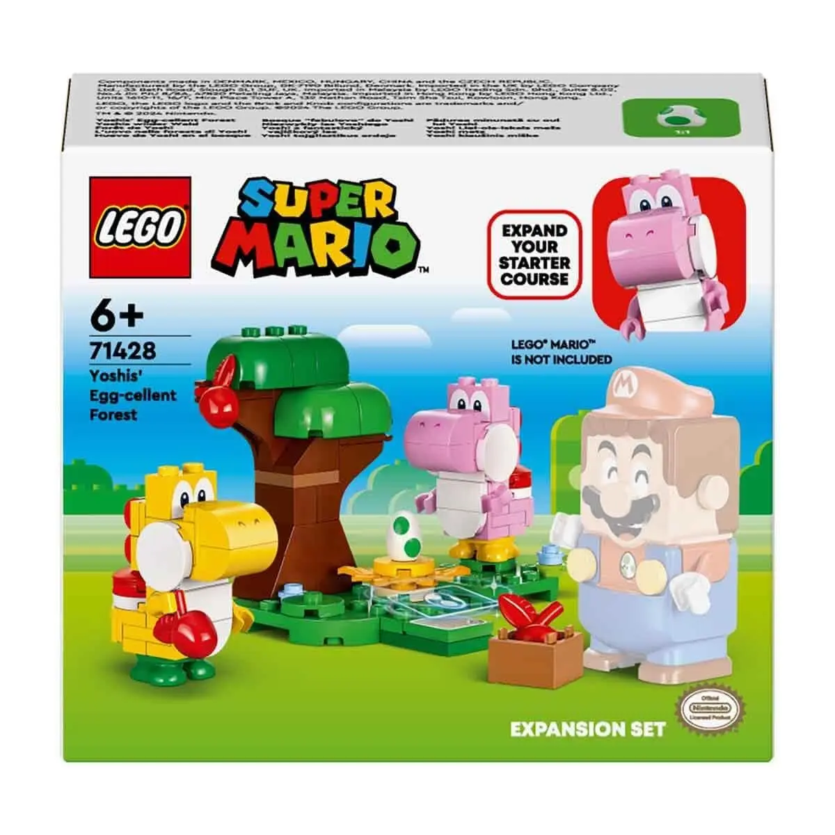 LEGO Super Mario Yoshi's Wild Forest Expansion Set, Toy with 2 Yoshi Figures Made of Stones for Boys and Girls, Small Gift for Children and Gamers from 6 Years 71428 | Role Play & Creative Building - view 8