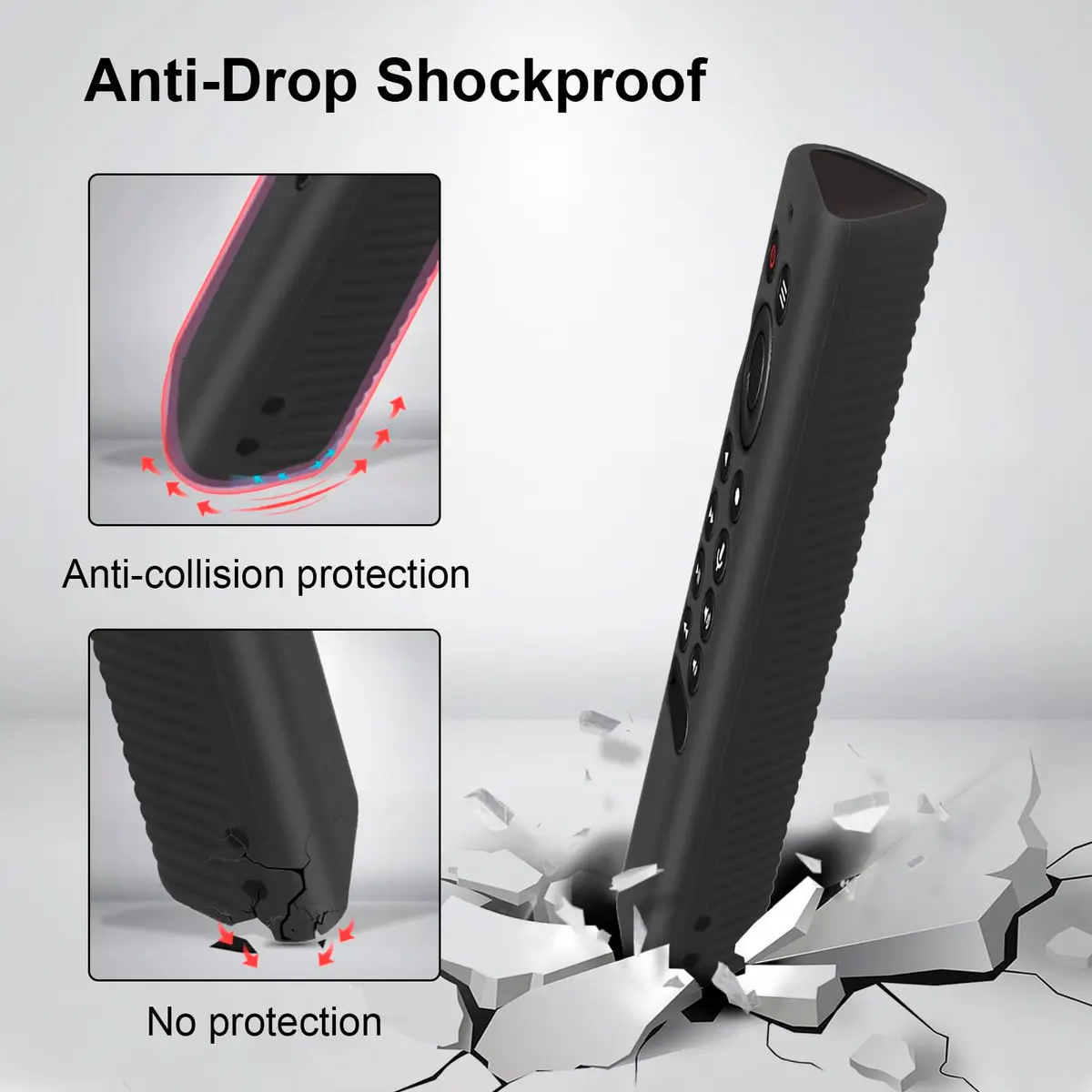 JKZTJOF Cover for NVIDIA Shield TV Remote Shockproof Silicone Case Skin-Friendly Washable - view 5