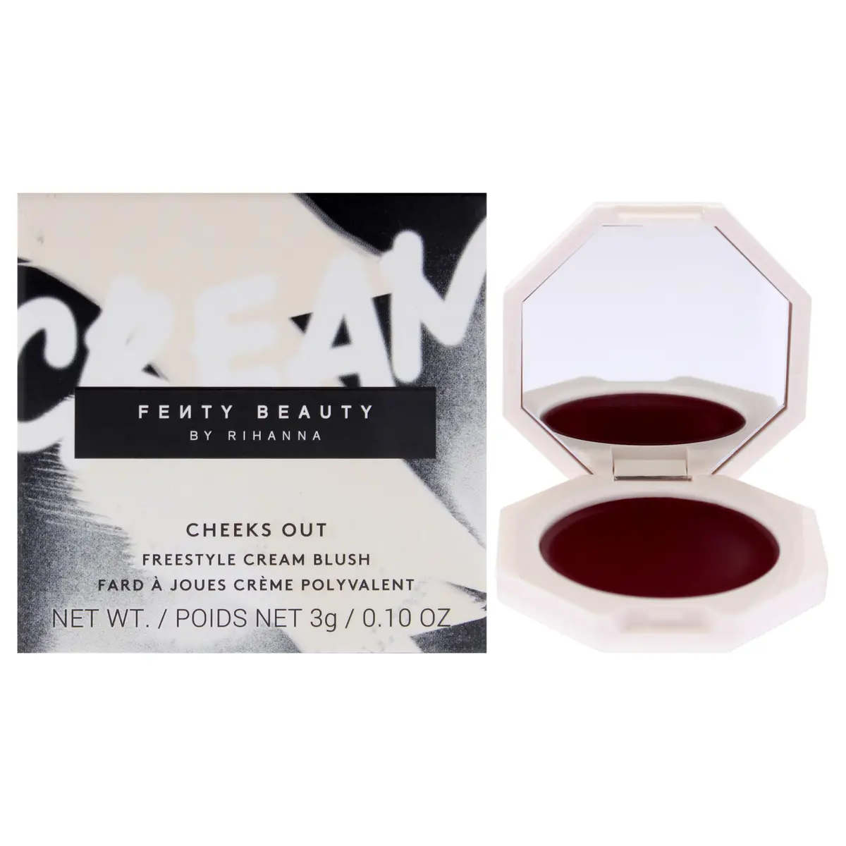 Fenty Beauty Cheeks Out Freestyle Cream Blush - Raisin Standard 0.1 oz | Natural flush for all skin tones - main product image