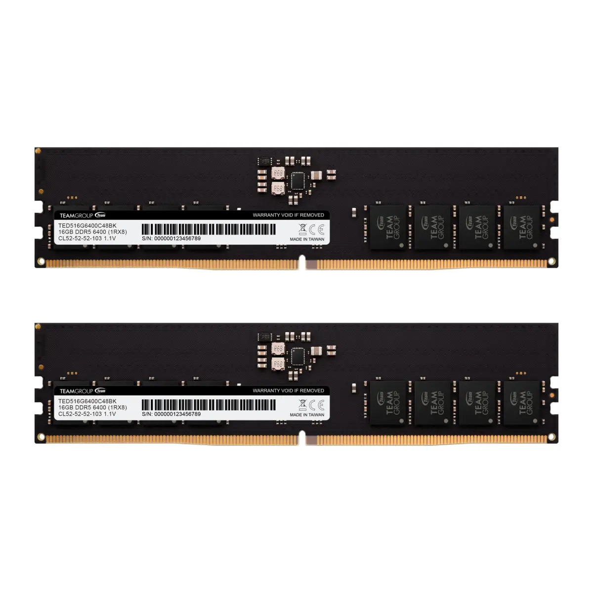 TEAMGROUP Elite DDR5 32GB Kit (2x16GB) 6400MHz PC5-51200 CL52 UDIMM RAM | 64 GB Total Capacity - main product image