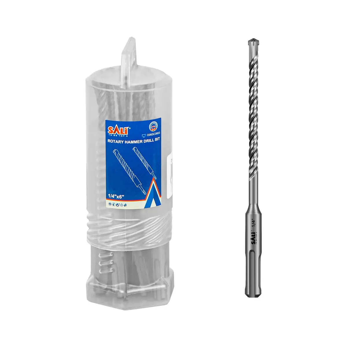 SALI 10PCS SDS Plus Rotary Hammer Drill Bit Kit 1/4"*6" | 4-Cutter Carbide for Concrete, Brick, Stone - view 3