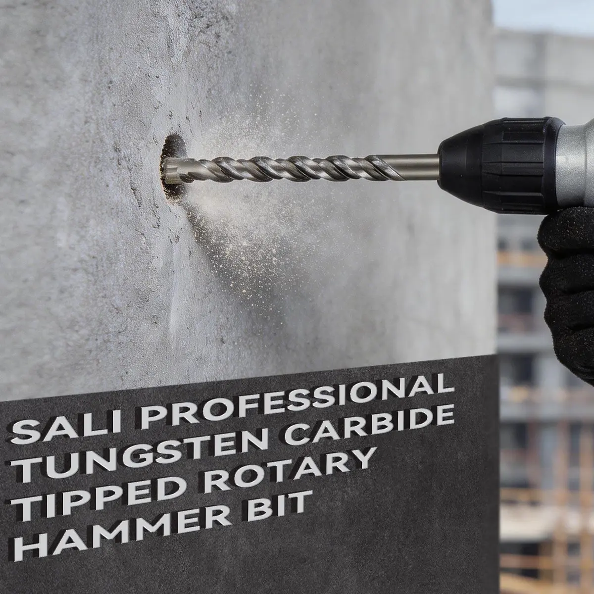 SALI SDS Plus Rotary Hammer Drill Bit Kit 1/2"x18" (12.7mm x 457.2mm) | 4-Cutter Carbide for Concrete & Brick - view 7