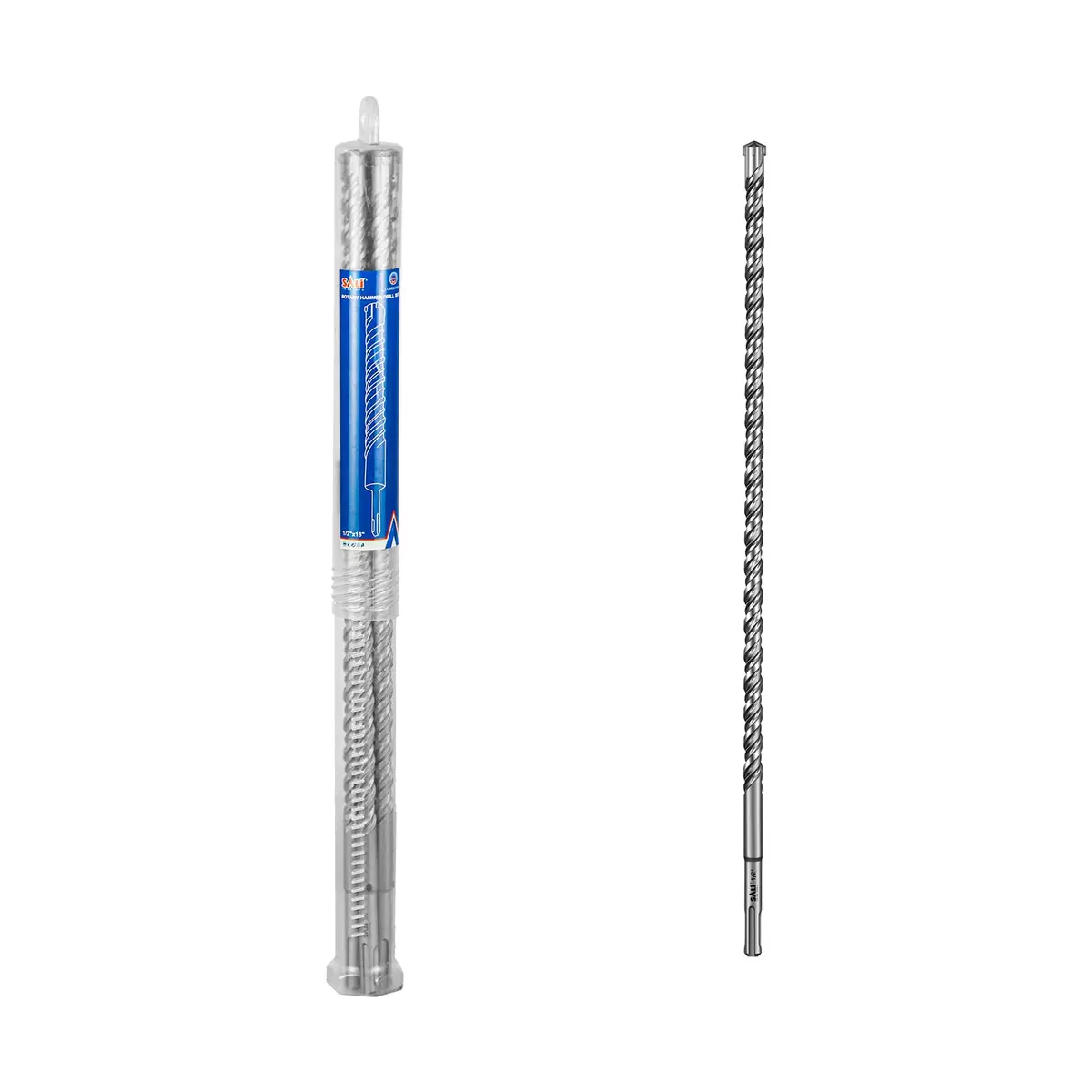 SALI SDS Plus Rotary Hammer Drill Bit Kit 1/2"x18" (12.7mm x 457.2mm) | 4-Cutter Carbide for Concrete & Brick - view 3