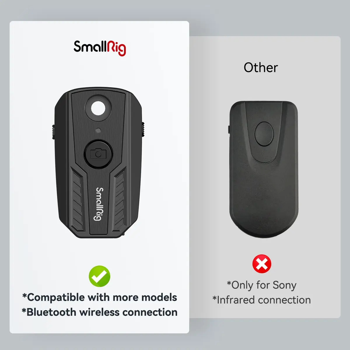 SmallRig Wireless Camera Remote Control for Sony, Canon & Nikon | Bluetooth Shutter & Record (53.2 x 32.4 x 22.5mm) - view 6