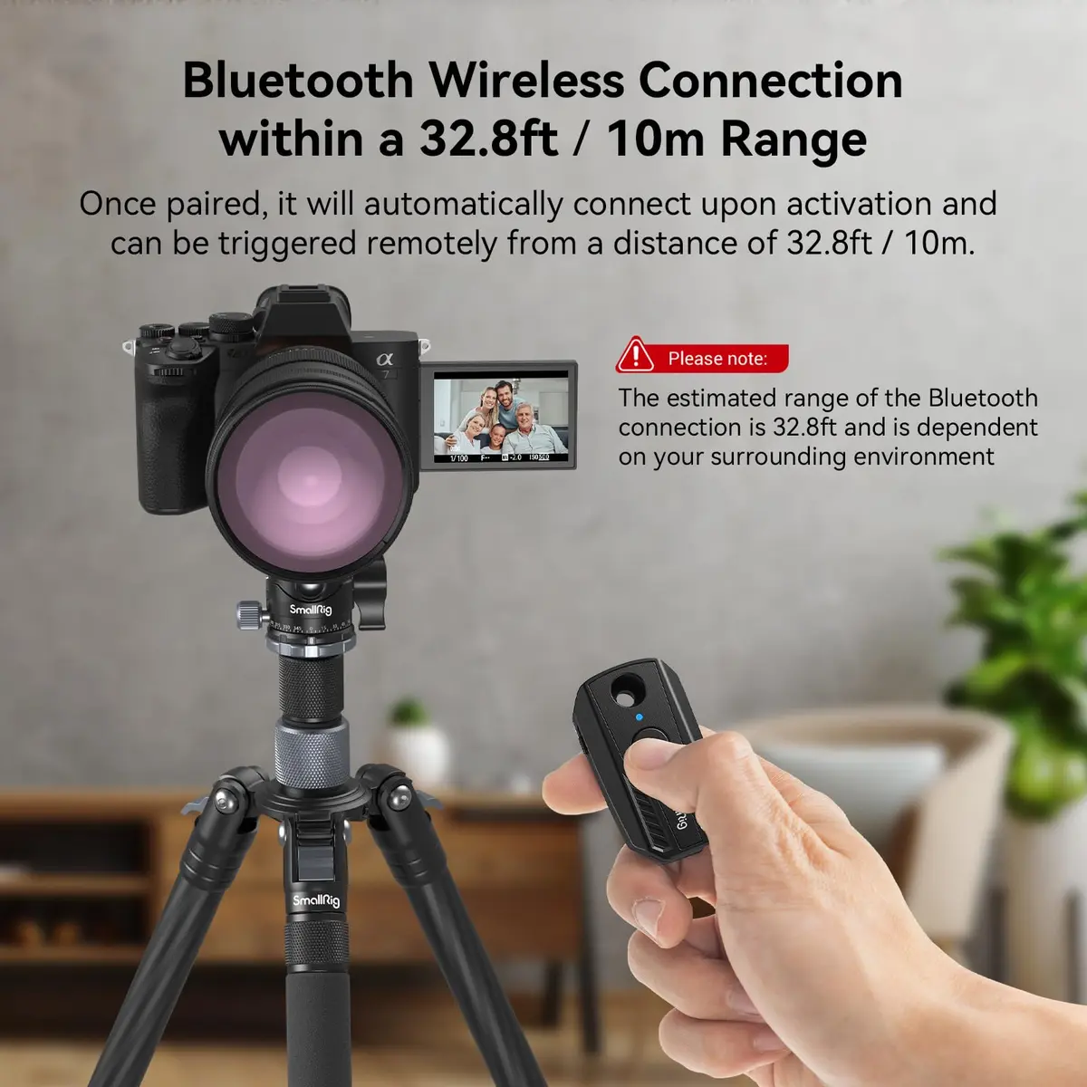 SmallRig Wireless Camera Remote Control for Sony, Canon & Nikon | Bluetooth Shutter & Record (53.2 x 32.4 x 22.5mm) - view 4
