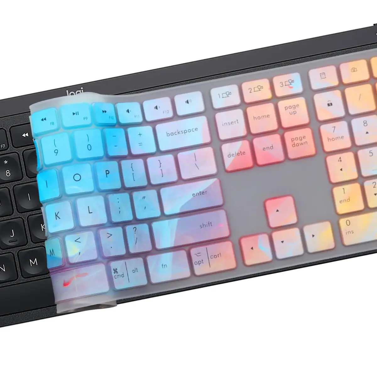 MUBUY-GOL Colorful Silicone Keyboard Skin for Logitech MX Keys S, MX Keys Advanced, Craft Keyboards | US Layout - view 4