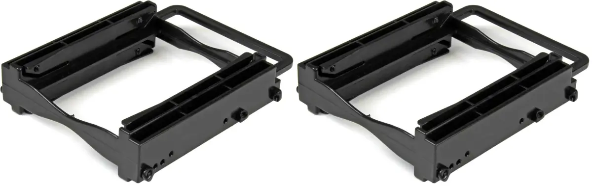 StarTech.com Dual 2.5" SSD/HDD Mounting Bracket for 3.5" Drive Bay - Tool-Less Installation - Pack of 2 | Install Two Drives in a Single 3.5" Bay - main product image