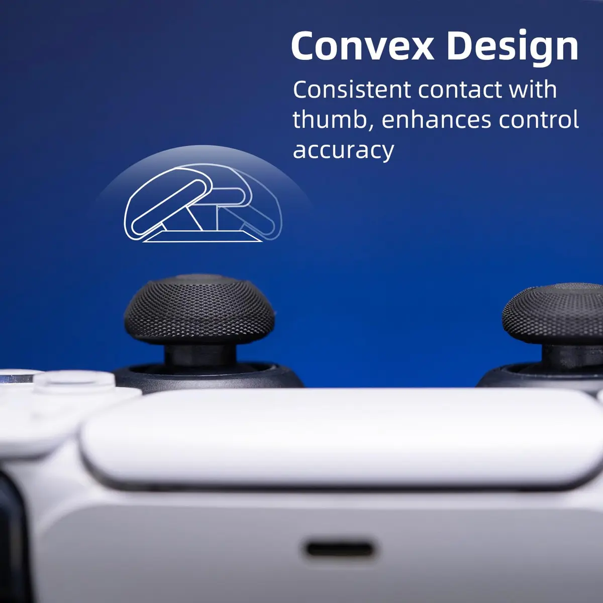 SAVAGE RAVEN Skull & Co. Convex Thumb Grips Set: Skin, OD Green | Gaming Controller & PS5 Joystick Caps - view 4