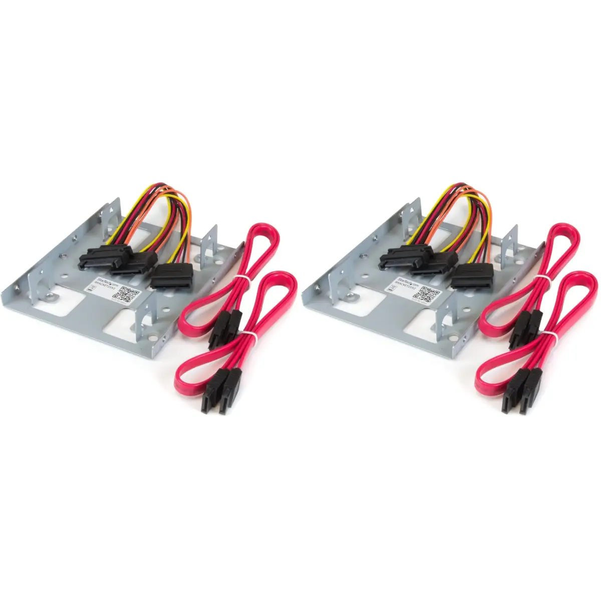 StarTech.com 2.5" to 3.5" SATA Hard Drive Mounting Bracket Kit - Dual 2.5" SSD/HDD Mount for 3.5" Bay (Pack of 2) - main product image