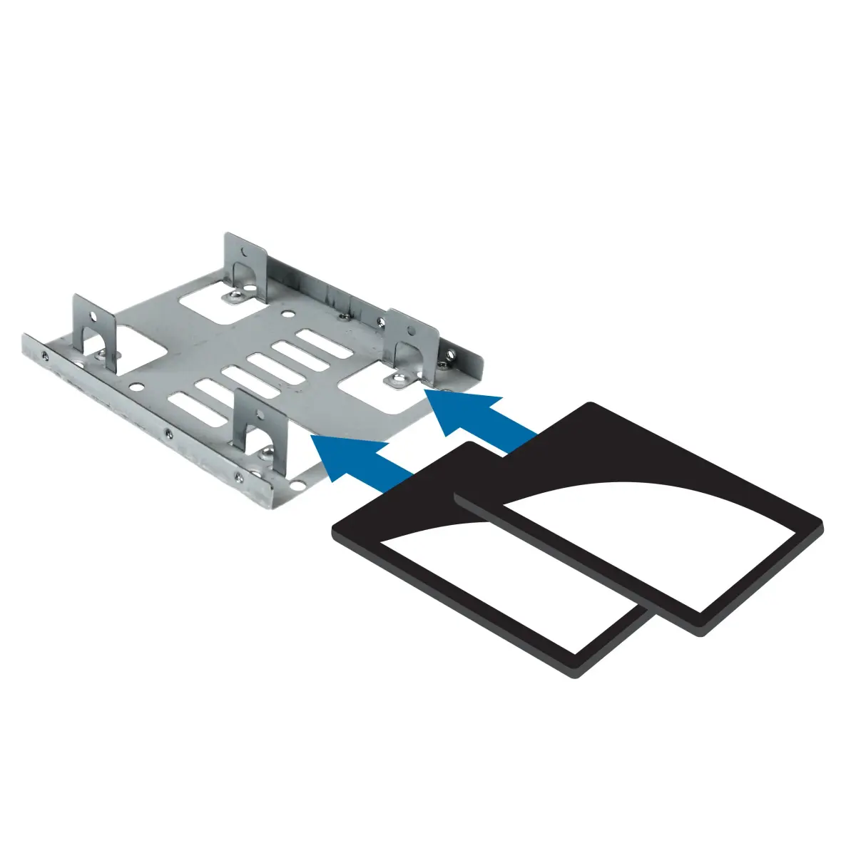 StarTech.com 2.5" to 3.5" SATA Hard Drive Mounting Bracket Kit - Dual 2.5" SSD/HDD Mount for 3.5" Bay (Pack of 2) - view 5