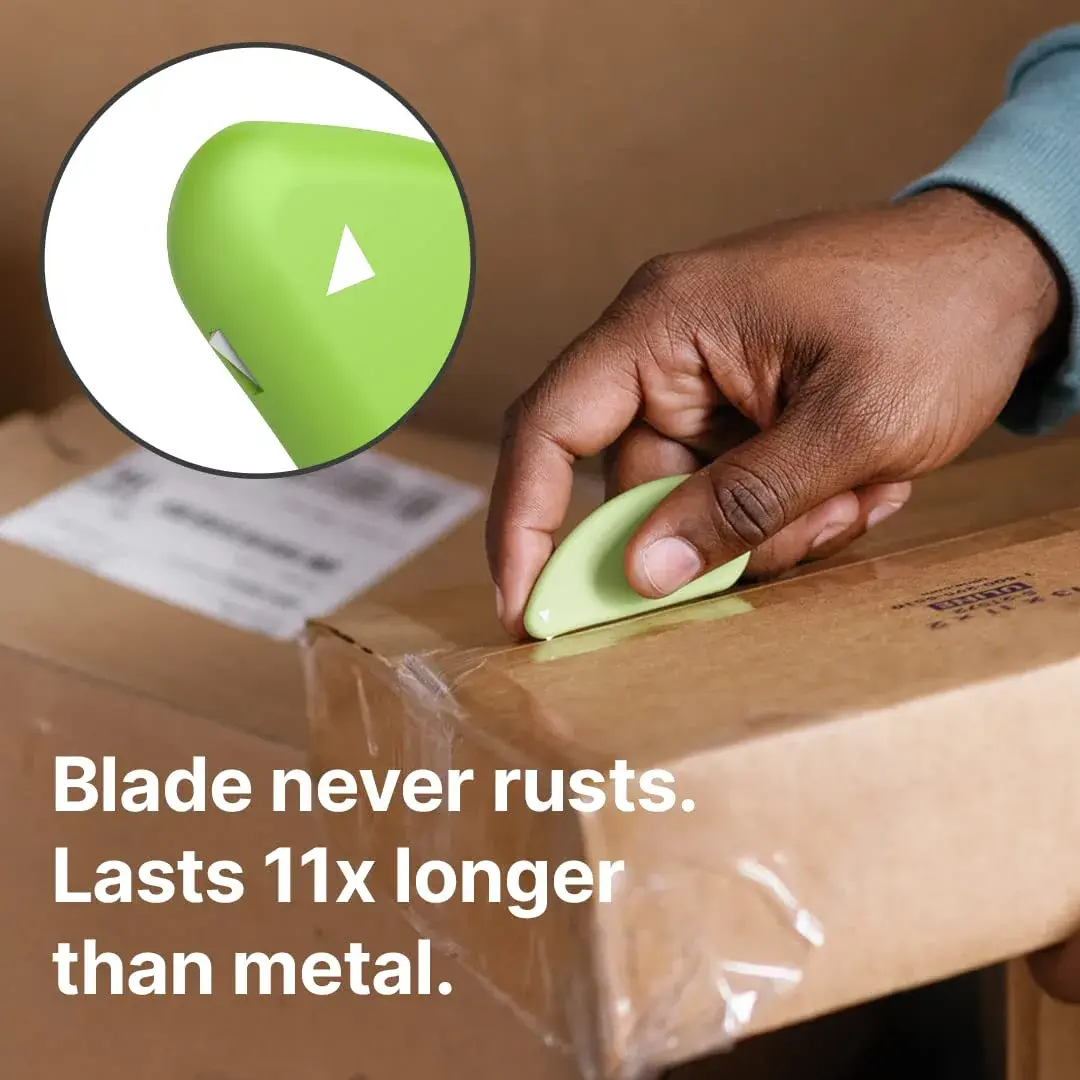 Slice 00100 Ceramic Blade Safety Cutter, Green, Pack of 2 - Keychain Ready & Finger Friendly - view 4