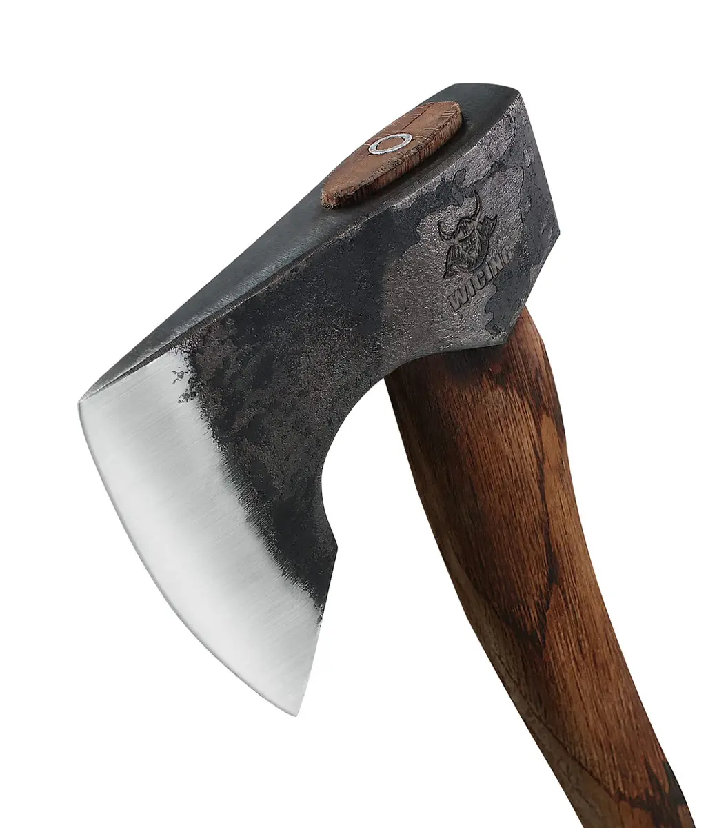 WICING 13.5 Inch Hatchet | Carbon Steel & Beech Handle for Camping & Gardening - view 3