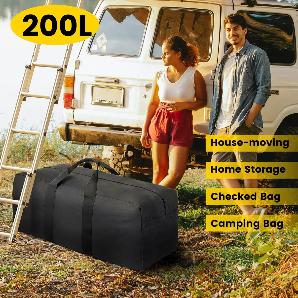 Vorspack 200L Extra Large Duffle Bag for Travel, Camping | Heavy-Duty, Lightweight & Large Capacity - view 6