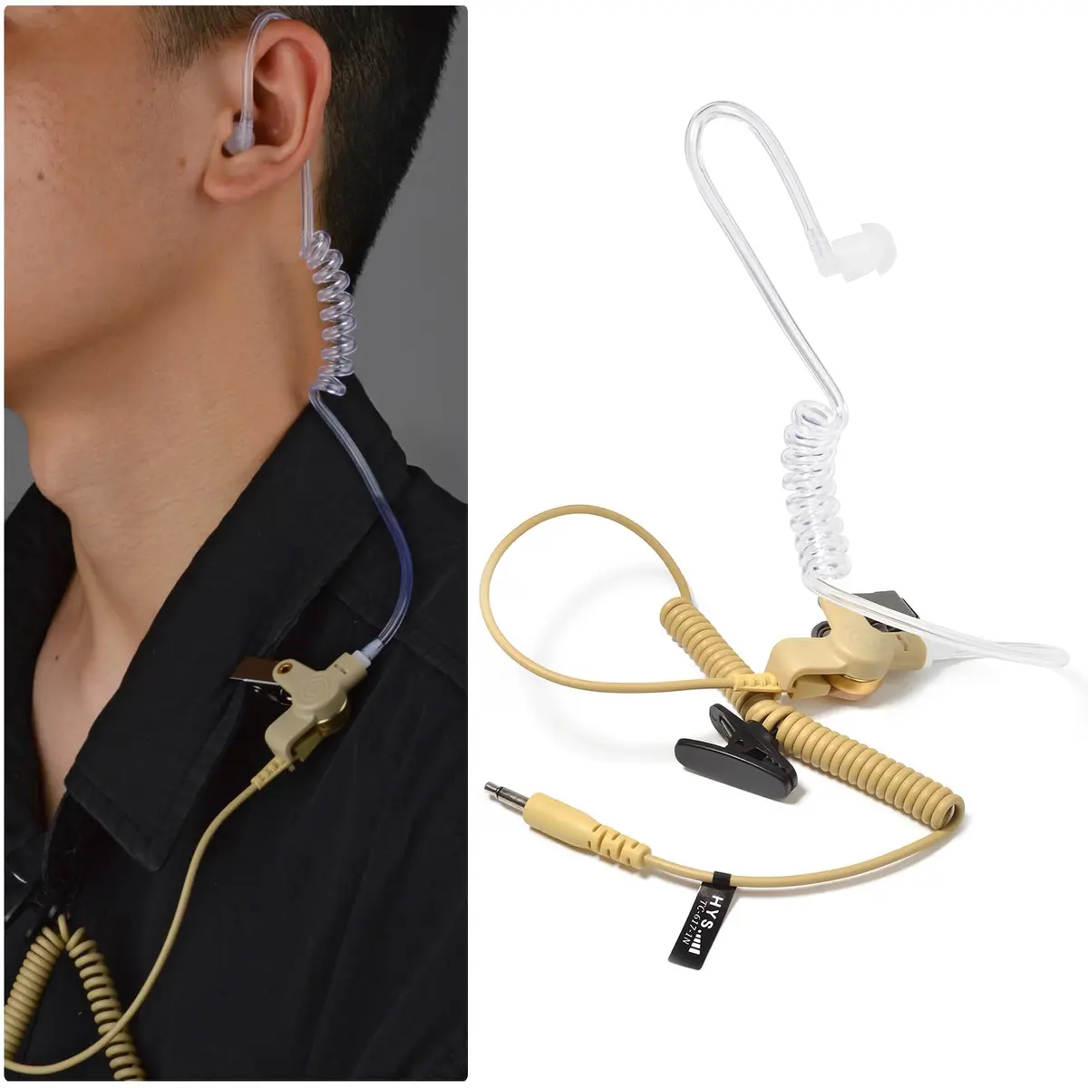 HYS 3.5mm Receiver/Listen Only Earpiece | Clear Acoustic Coil Tube Earbud for Motorola & More - view 6