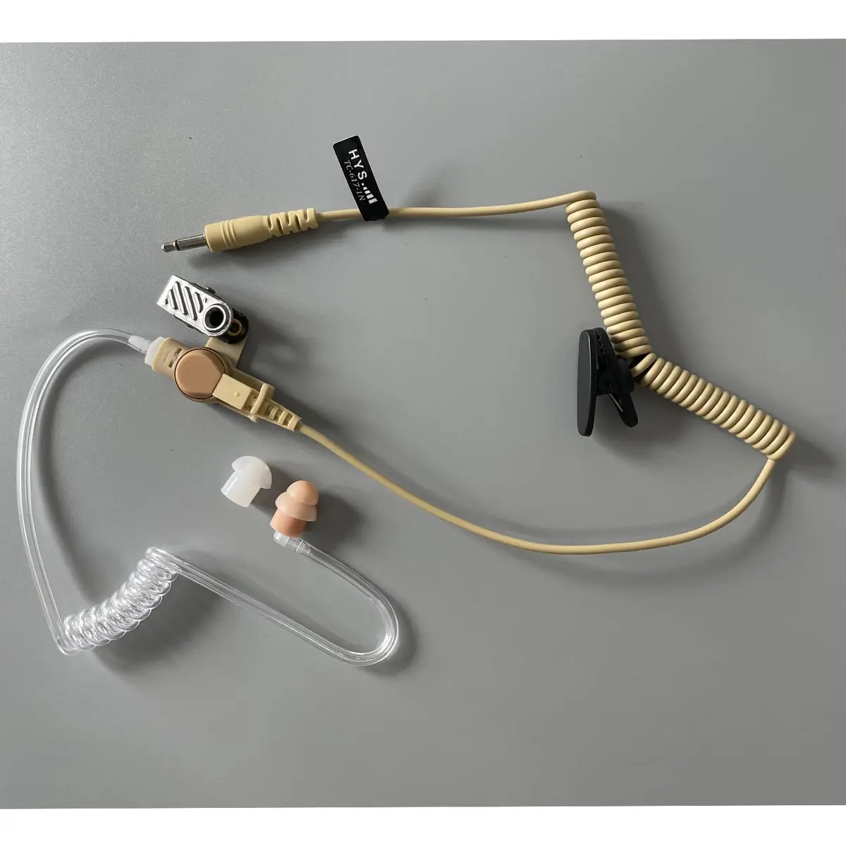 HYS 3.5mm Receiver/Listen Only Earpiece | Clear Acoustic Coil Tube Earbud for Motorola & More - view 9