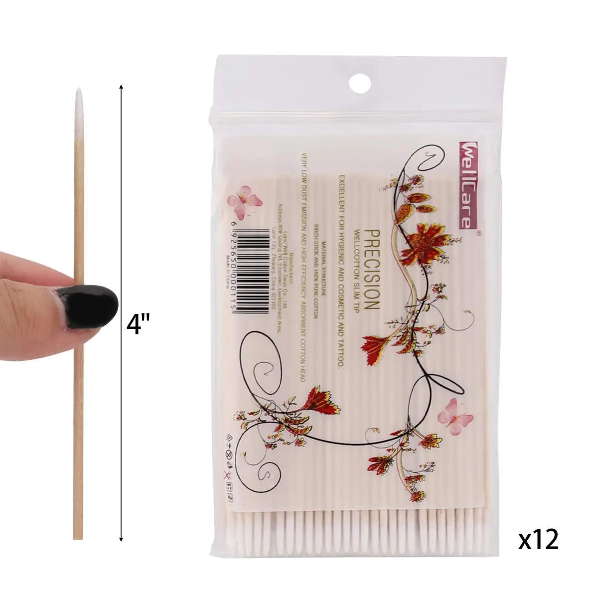BTYMS Precision Tip Cotton Swab 1000 Count | Microblading Cotton Applicators for Delicate Work - view 2