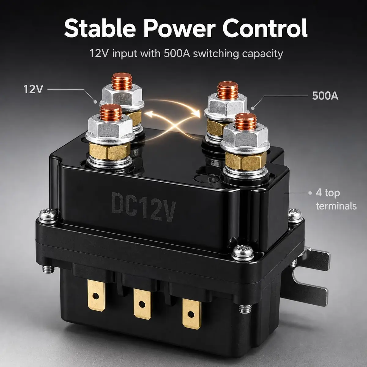QWORK 12V 500A Solenoid Relay 2 Pack | Heavy Duty Winch Contactor for ATV/UTV - view 2