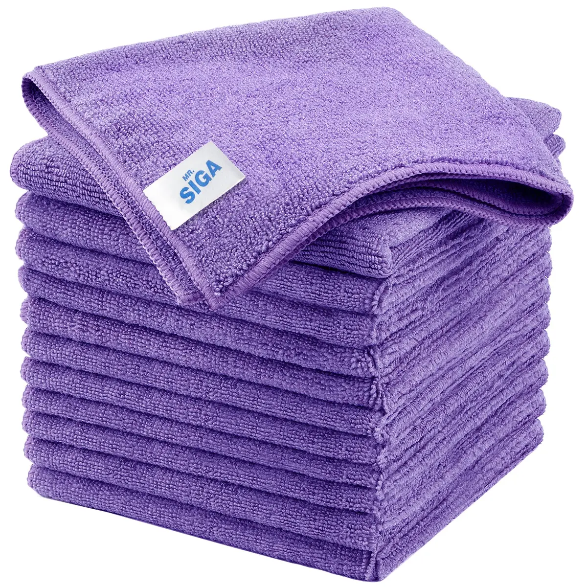 MR.SIGA Microfiber Cleaning Cloths, Streak Free Microfiber Towels, 12 Pack, 32x32cm (12.6x12.6 inches) - main product image